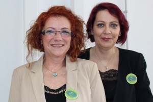 Rosa Moreno y Sonia Teso, de Deflorarts. Curso en Flores El Calé