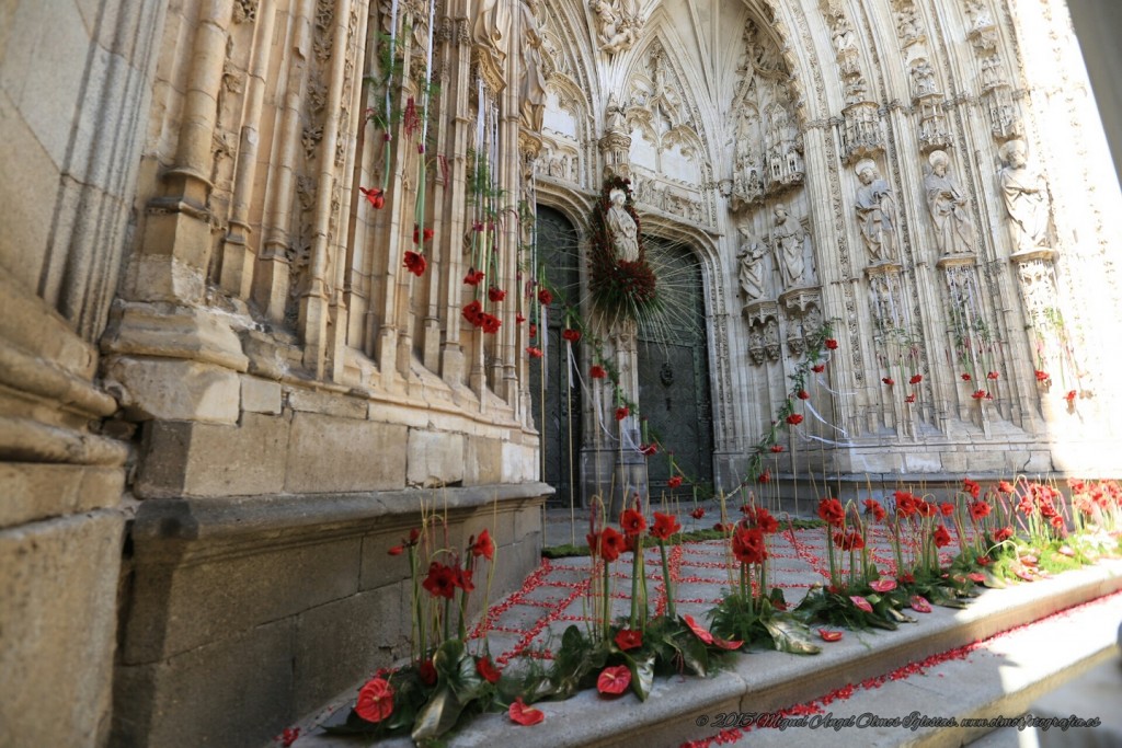 Corpus Toledo'15. Asociación de Floristas de la provincia de Toledo (Puerta de los Leones de la Catedral). Foto: Asociación Floristas provincia Toledo (©2015 Miguel Ángel Olmos Iglesias)